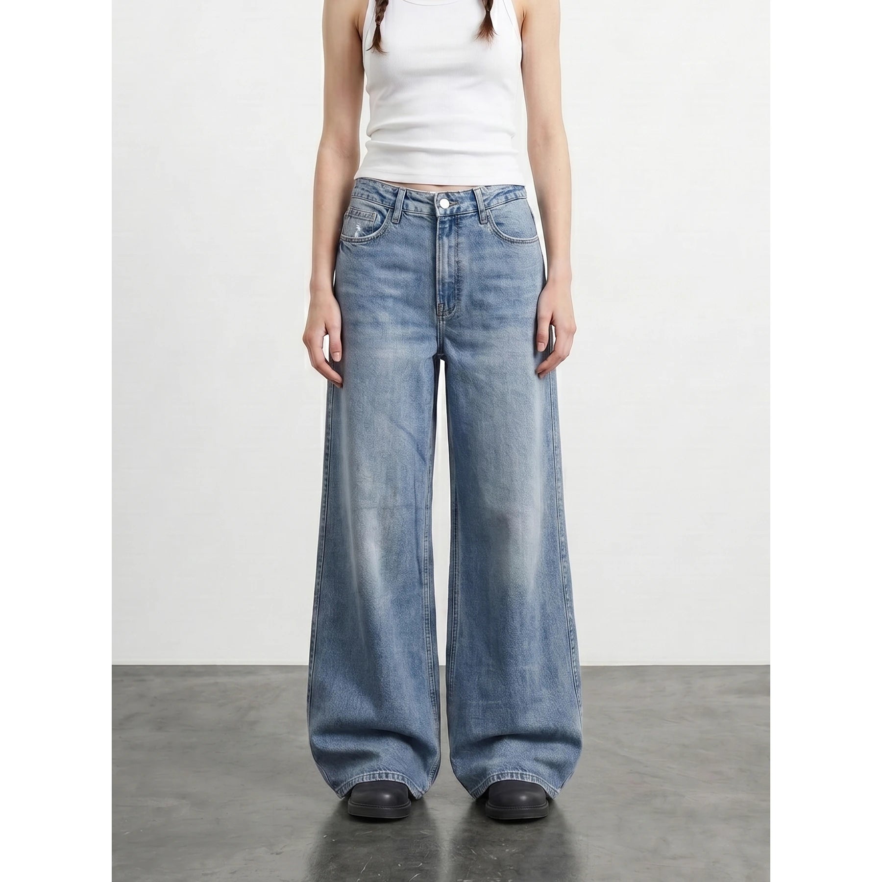 Light Blue Extra Wide Leg Jeans