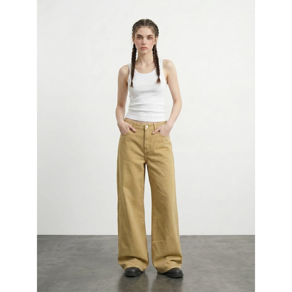 Mustard Wide Leg Jeans
