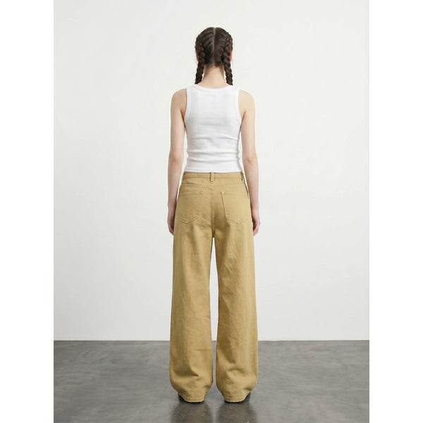 Mustard Wide Leg Jeans