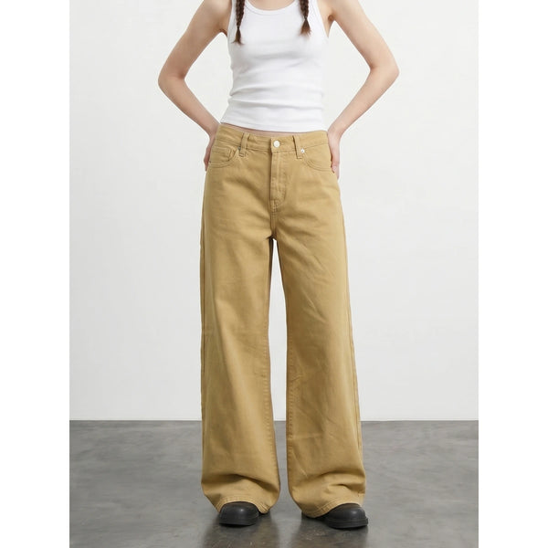 Mustard Wide Leg Jeans
