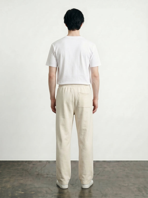 Ecru Front Seam Straight Leg Trousers | Montivo Pakistan