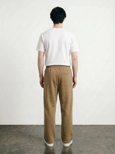 Khaki Front Seam Straight Leg Trousers