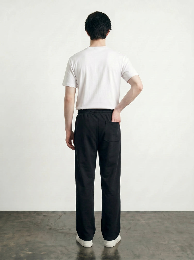 Black Front Seam Straight Leg Trousers | Montivo Pakistan