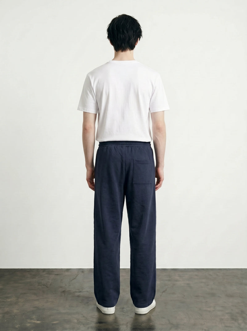 Navy Front Seam Straight Leg Trousers | Montivo Pakistan