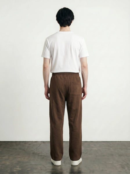 Brown Front Seam Straight Leg Trousers