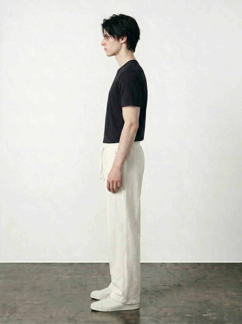 Off-White Front Seam Straight Leg Trousers | Montivo Pakistan