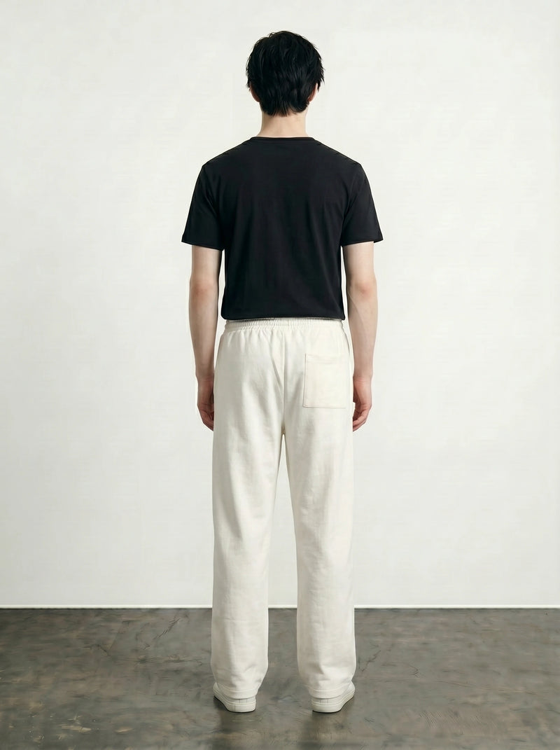 Off-White Front Seam Straight Leg Trousers | Montivo Pakistan