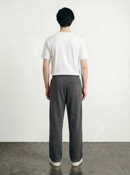 Dark Grey Front Seam Straight Leg Trousers