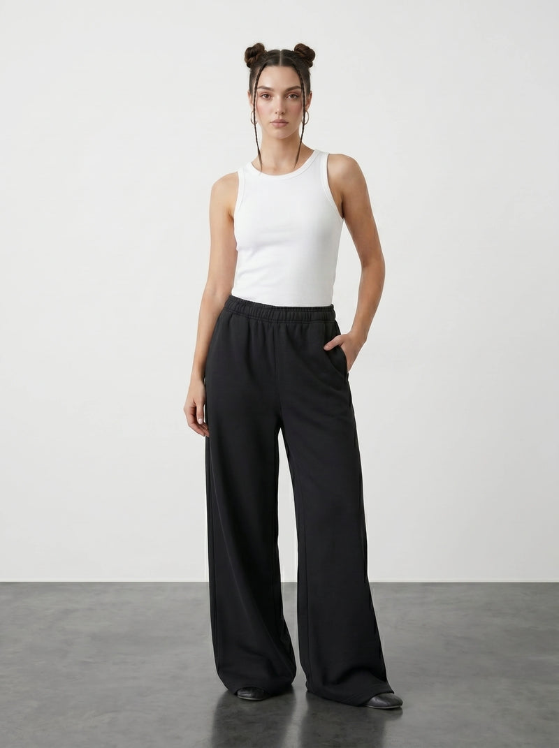 Black Wide Leg Trousers | Montivo Pakistan