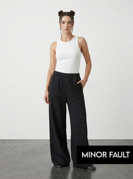 (Minor Fault) Black Wide Leg Trousers