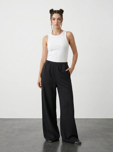 Black Wide Leg Trousers