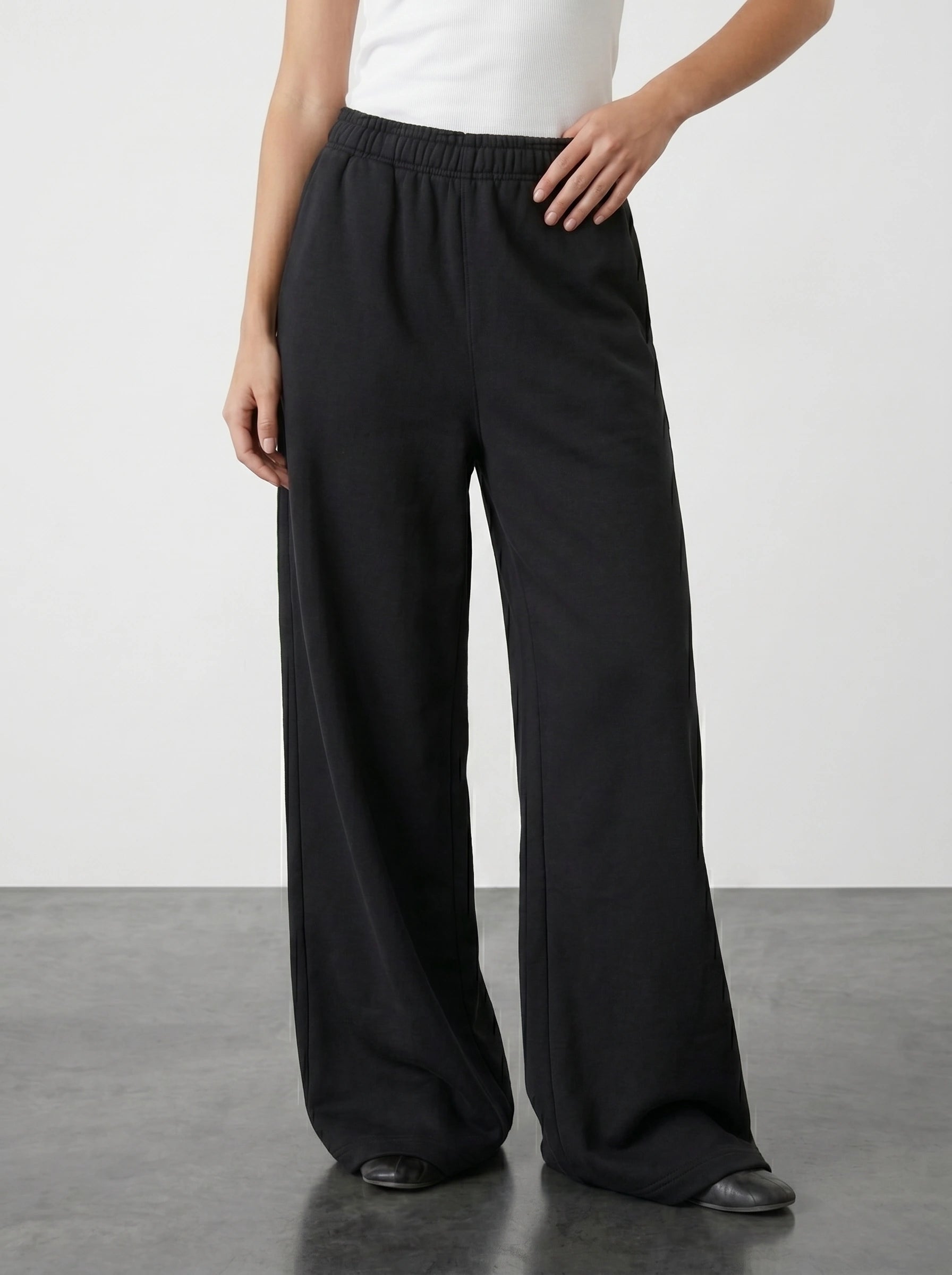 Black Wide Leg Trousers