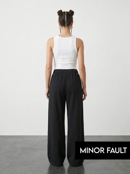 (Minor Fault) Black Wide Leg Trousers