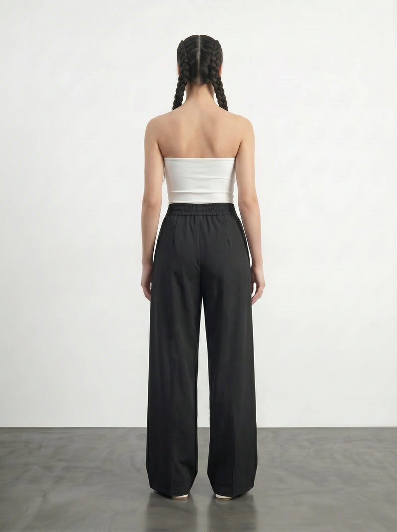 Black Light Weight Wide Leg Pants | Montivo Pakistan