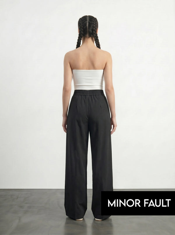 (Minor Fault) Black Light Weight Wide Leg Pants | Montivo Pakistan