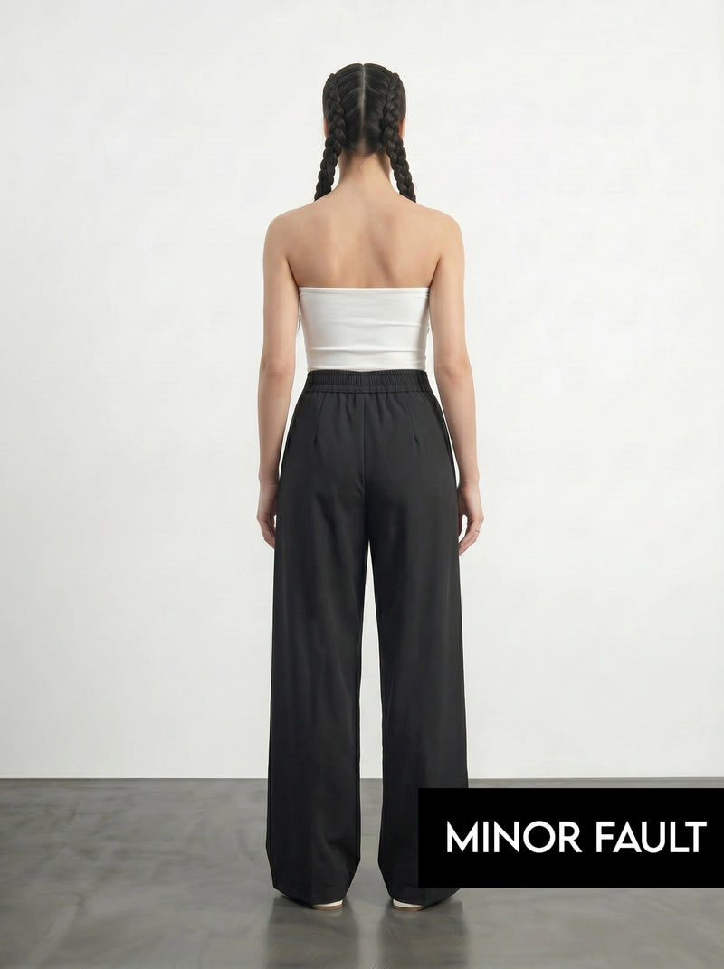 (Minor Fault) Black Light Weight Wide Leg Pants | Montivo Pakistan