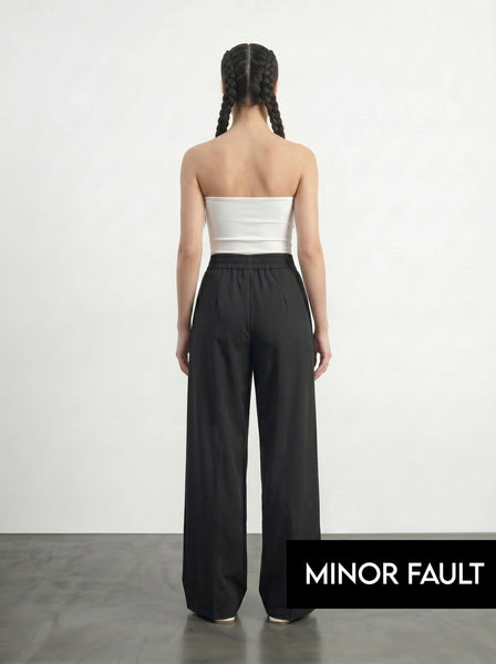 (Minor Fault) Black Light Weight Wide Leg Pants | Montivo Pakistan