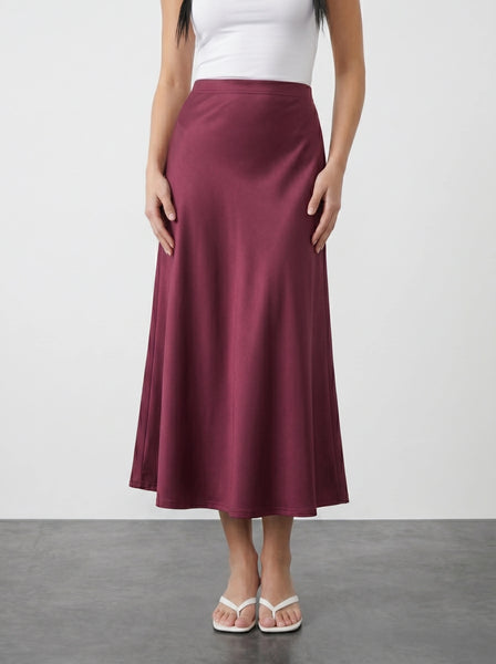 Burgundy Flared Skirt | Montivo Pakistan