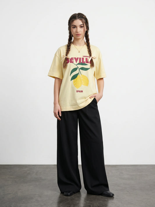 Lemon Seville Oversized Graphic Printed Tshirt | Montivo Pakistan
