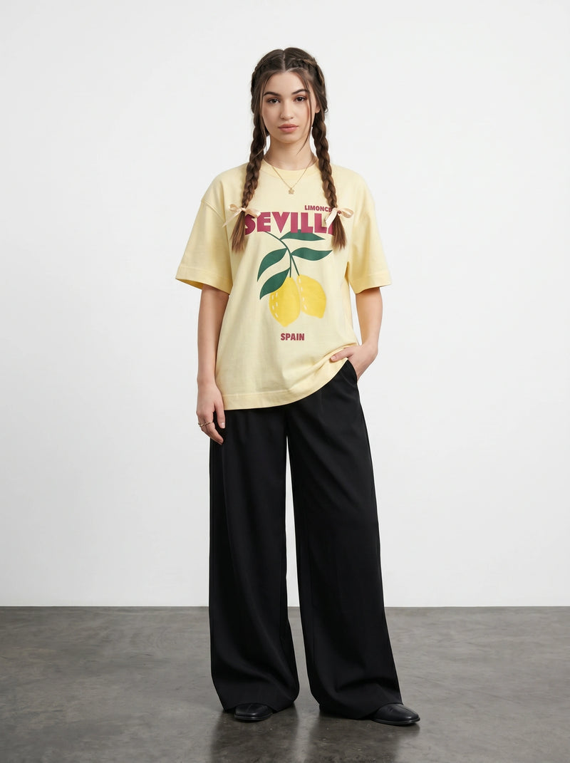 Lemon Seville Oversized Graphic Printed Tshirt | Montivo Pakistan