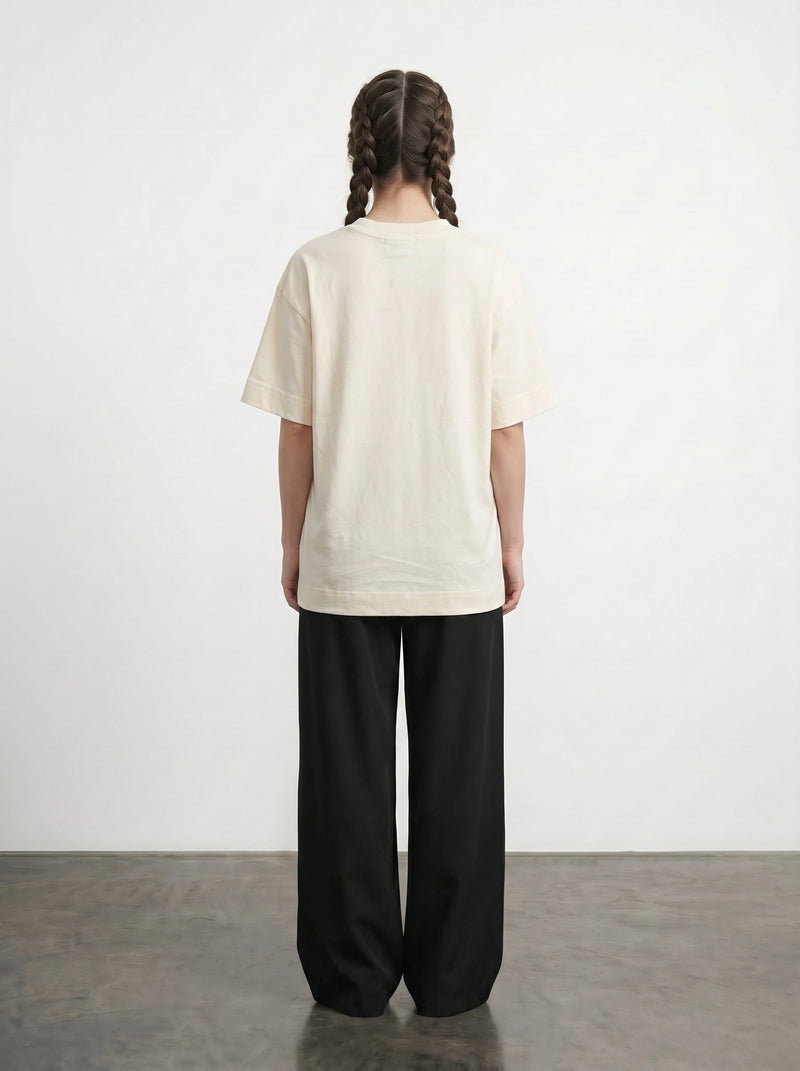 Ecru Chin Oversized Graphic Printed Tshirt | Montivo Pakistan