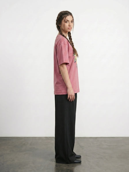 Pink Capri Oversized Graphic Printed Tshirt | Montivo Pakistan