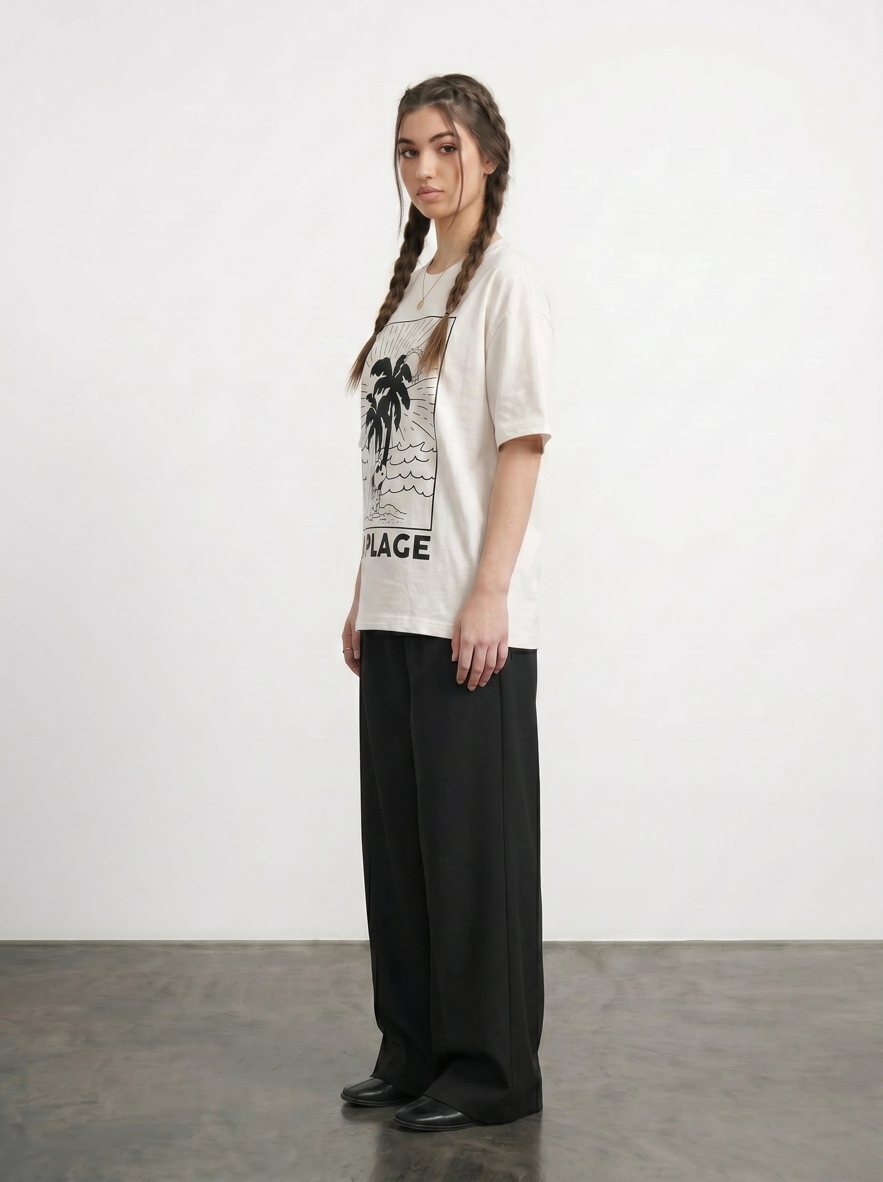 White Oversized Graphic Printed Tshirt | Montivo Pakistan