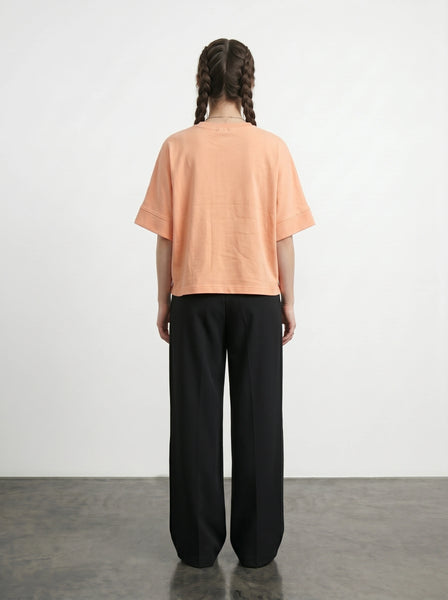 Peach Cropped Oversized Tshirt | Montivo Pakistan