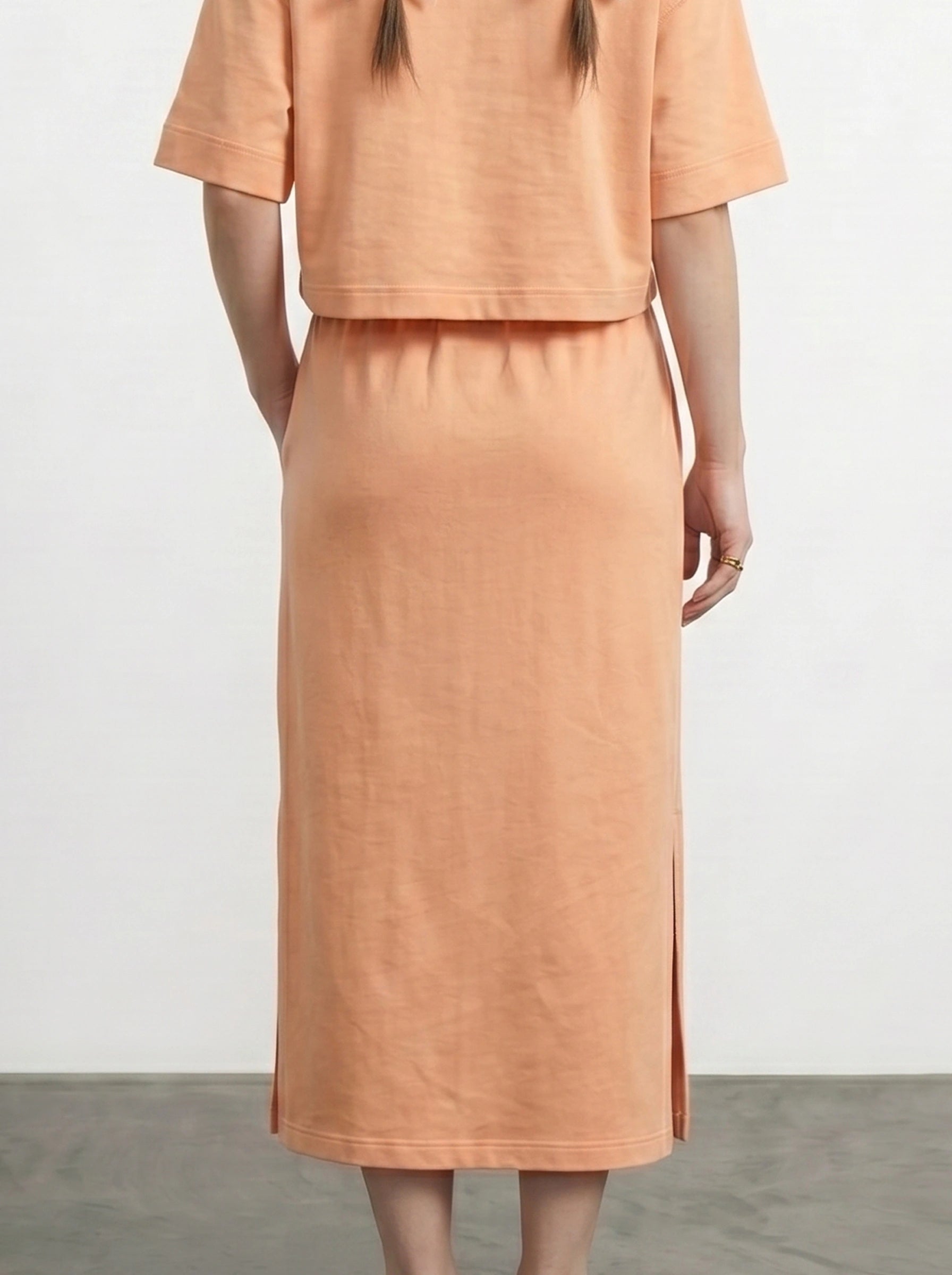 Peach Split Hem Skirt | Montivo Pakistan