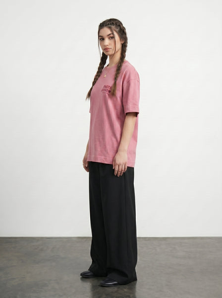Pink Oversized Printed Tshirt