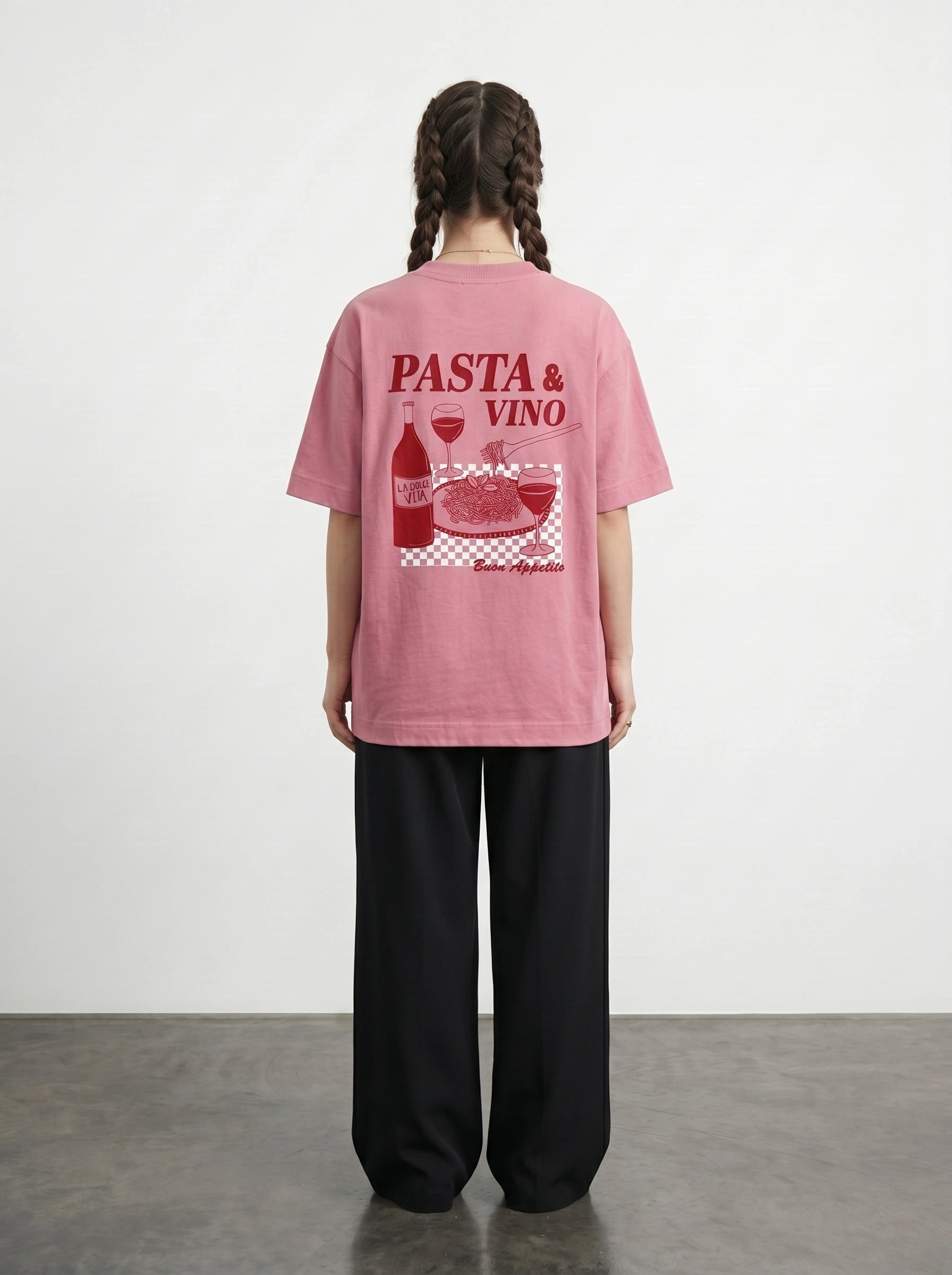 Pink Oversized Printed Tshirt