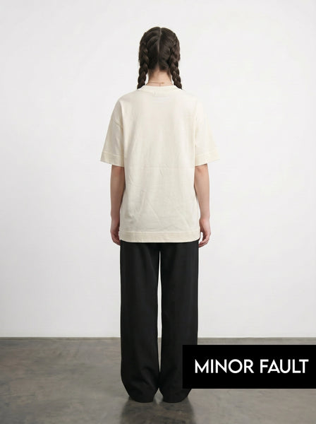 (Minor Fault) Ecru Ibiza Oversized Graphic Printed Tshirt