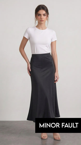 (Minor Fault) Black Flared Skirt | Montivo Pakistan