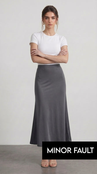 (Minor Fault) Grey Flared Skirt | Montivo Pakistan