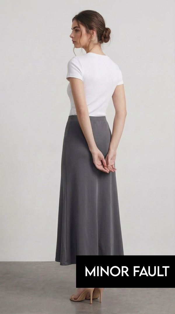(Minor Fault) Grey Flared Skirt | Montivo Pakistan
