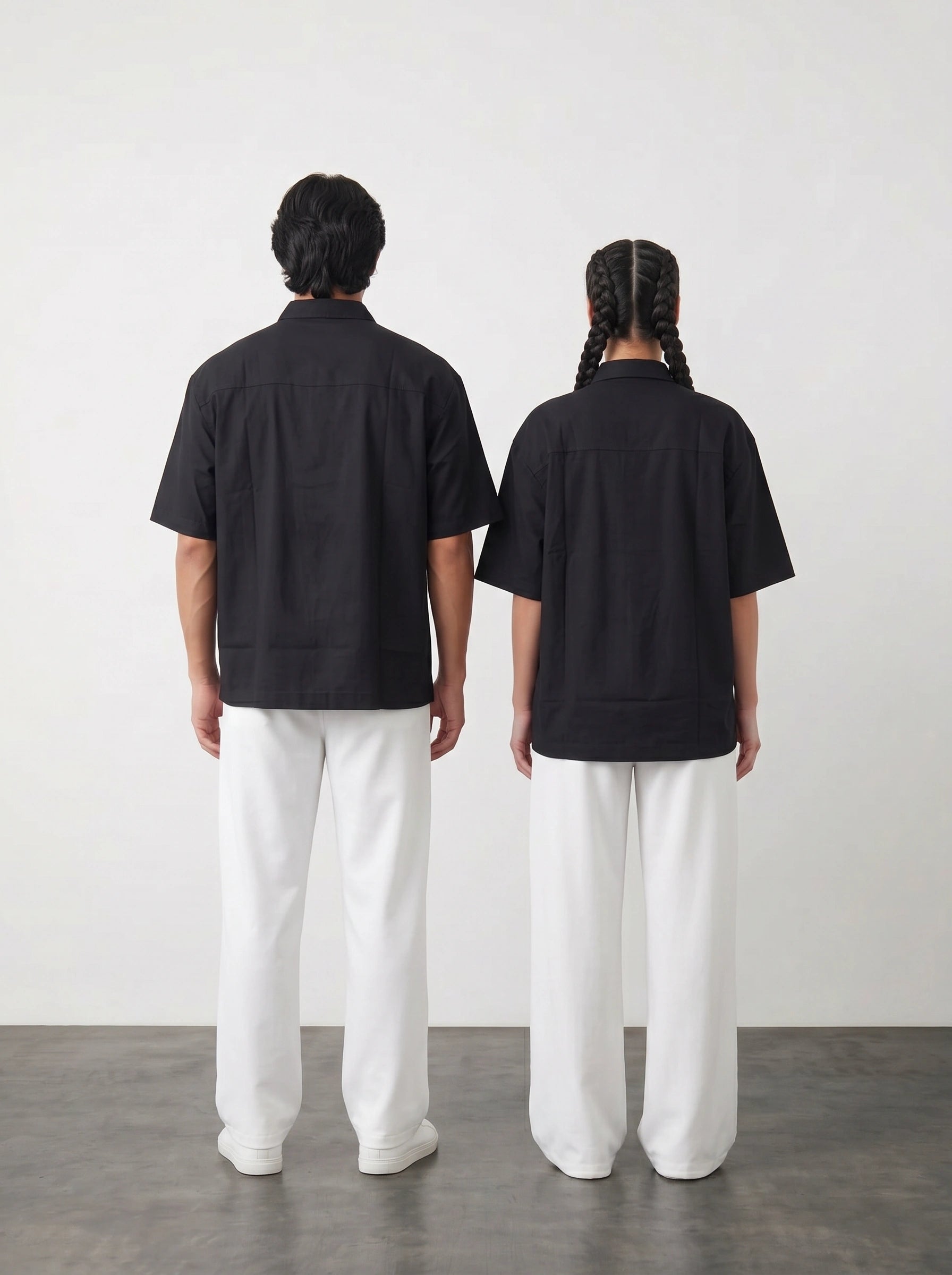 Black Oversized Box Fit Shirt
