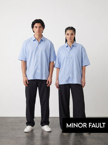 (Minor Fault) Light Blue Oversized Box Fit Shirt