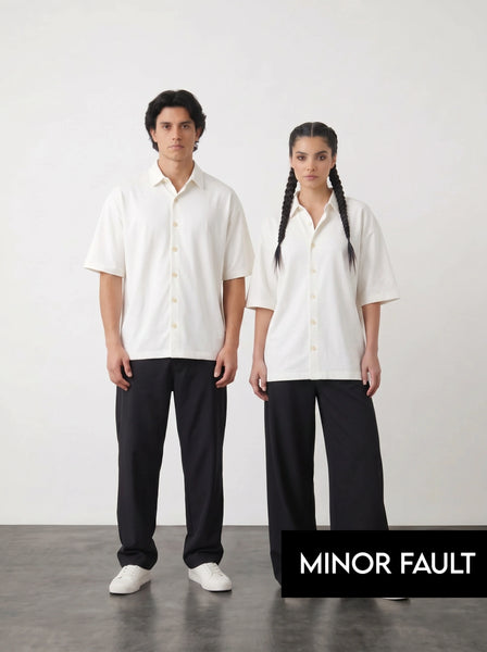 (Minor Fault) White Oversized Box Fit Shirt