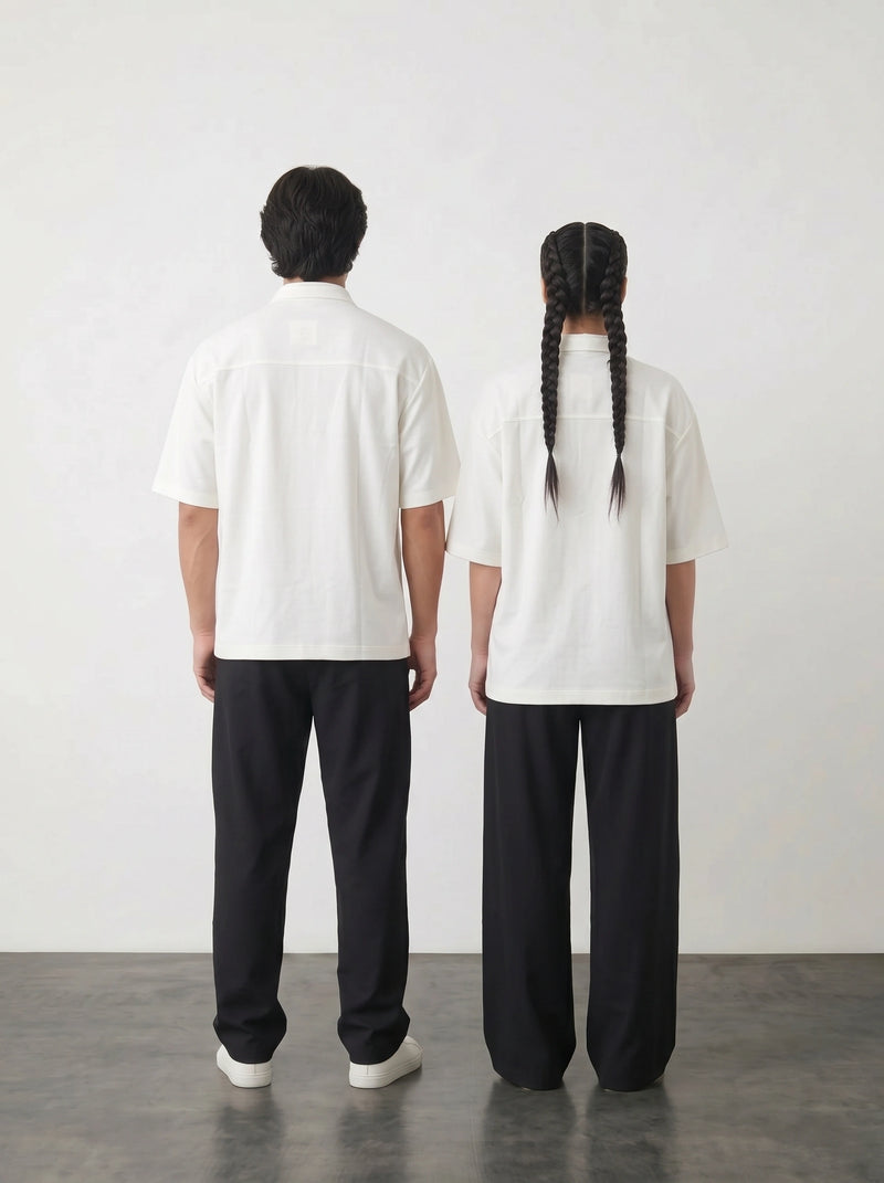 White Oversized Box Fit Shirt | Montivo Pakistan