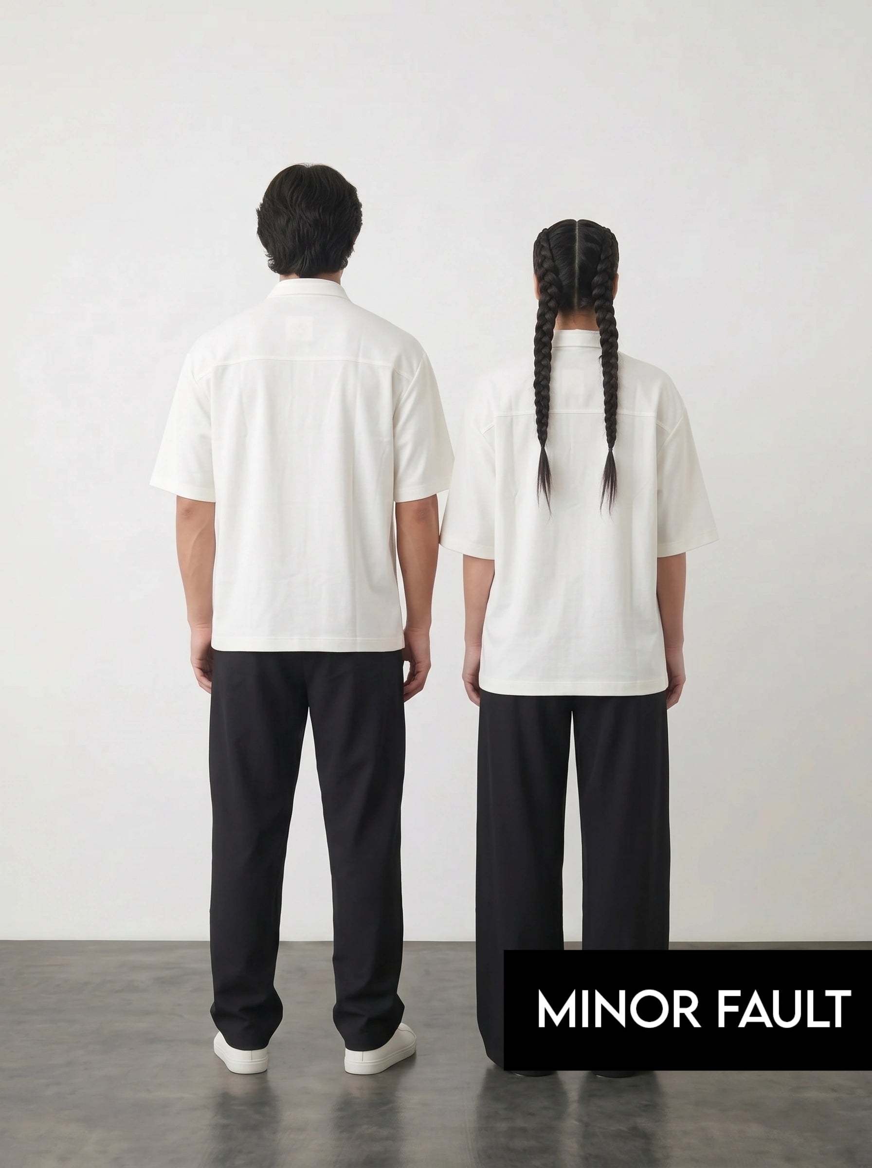 (Minor Fault) White Oversized Box Fit Shirt