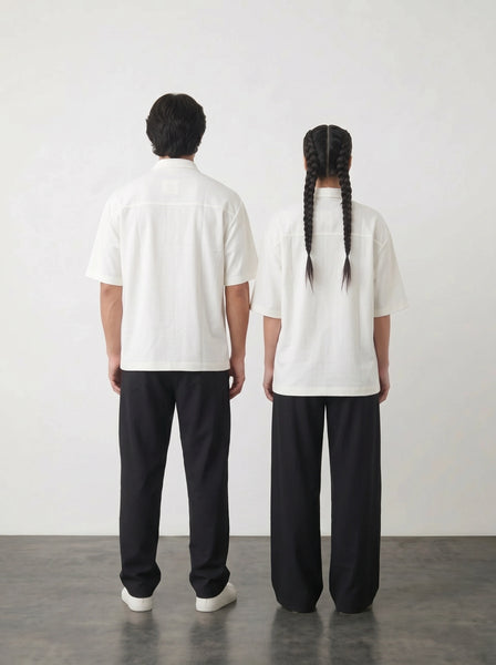 White Oversized Box Fit Shirt