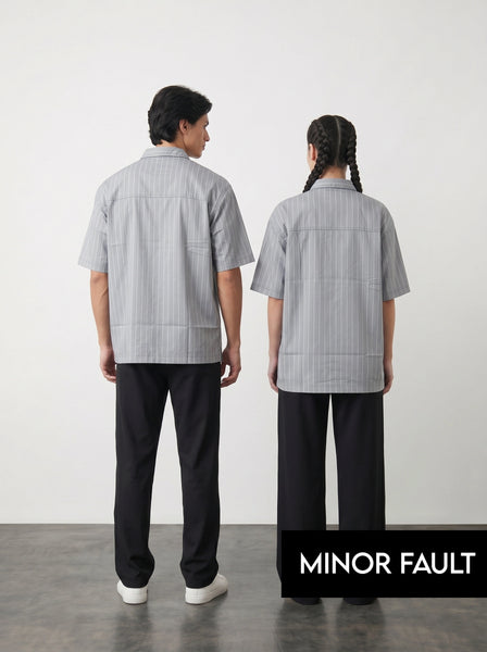 (Minor Fault) Grey Lining Oversized Box Fit Shirt