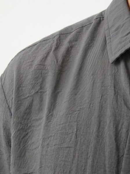Grey Linen Oversized Box Fit Shirt