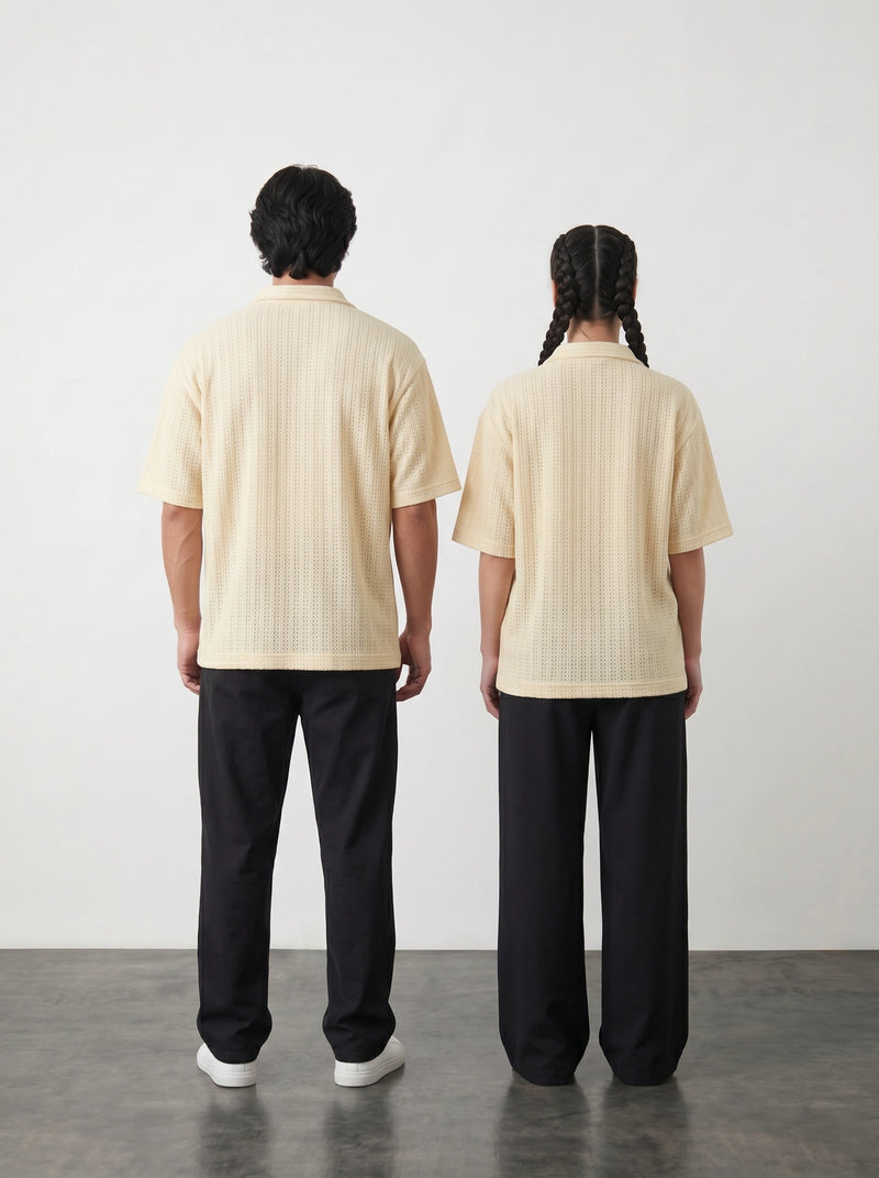 Lemon Crochet Oversized Box Fit Shirt | Montivo Pakistan