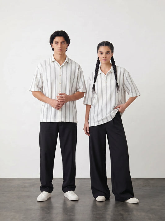 White Oversized Box Fit Shirt