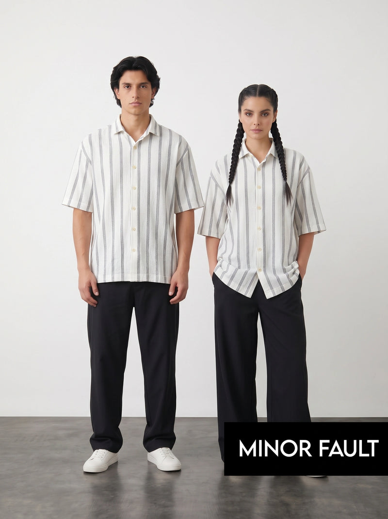 (Minor Fault) White Oversized Box Fit Shirt | Montivo Pakistan