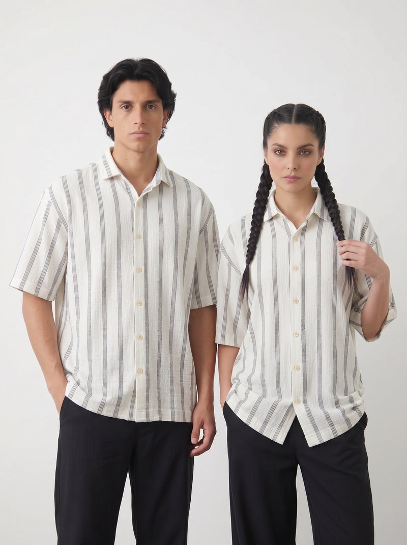White Oversized Box Fit Shirt | Montivo Pakistan