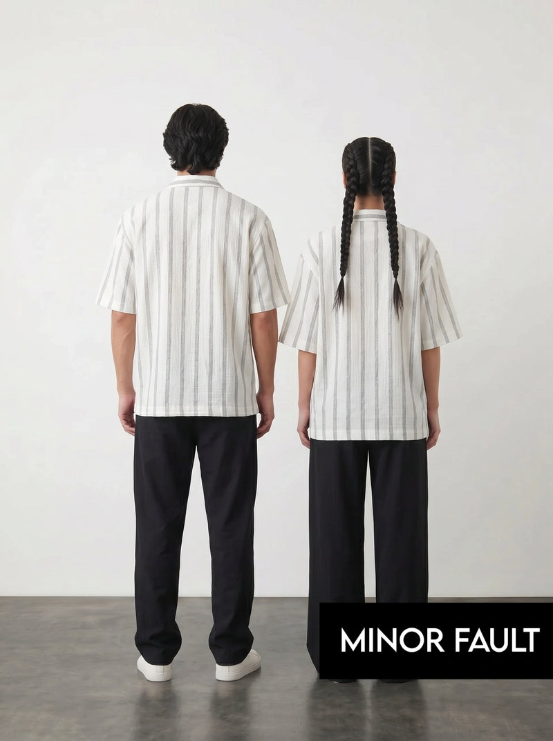 (Minor Fault) White Oversized Box Fit Shirt | Montivo Pakistan