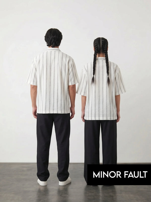 (Minor Fault) White Oversized Box Fit Shirt | Montivo Pakistan