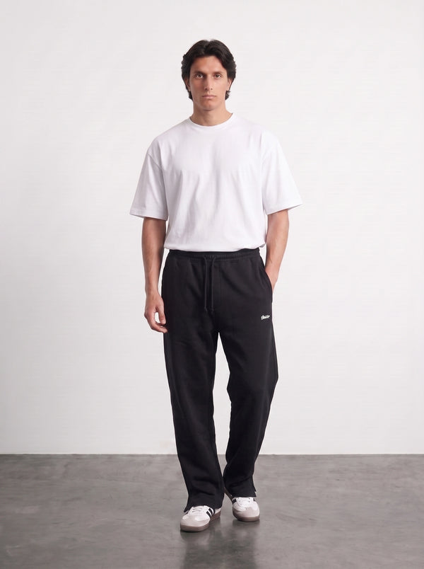 Black Straight Fit Split Hem Trousers | Montivo Pakistan
